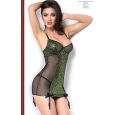 Set Babydoll si Bikin iChilirose Leopard - Verde