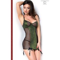 Set Babydoll si Bikin iChilirose Leopard - Verde