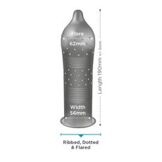 Prezervative cu nervuri si puncte EXS "Ribbed & Dotted" 12 Bucati - culoare si material