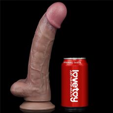 Dildo Ultra Realistic Dual Layered Platinum Silicone Cock [ 26,5 x 4,8 cm ] - vedere laterala