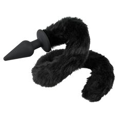 Butt Plug Anal Bad Kitty "Cat Tail" 11 cm - Negru##