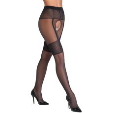 Dres cu Model Decupat intre Picioare Cottelli Collection - Negru - detaliu design
