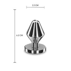 Butt Plug Playhouse "Massive Steel" 6,2 cm - Argintiu##