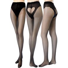 Ciorap FIORE Corazon 20 Den Heart Design - Negru