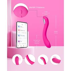 Vibrator G Spot Videochat Lovense "Osci 2" 22 cm - Roz