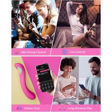 Vibrator G Spot Videochat Lovense "Osci 2" 22 cm - Roz