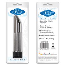Vibrator Classic Love »One Night Stand« 13 cm - Argintiu