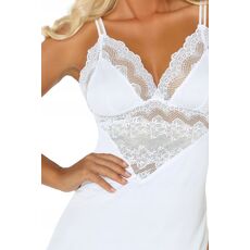 Set Camasa de Noapte si Chiloti Tanga Beauty Night - Alb
