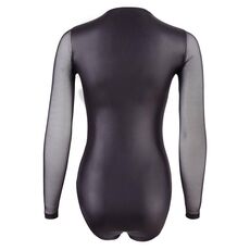 Body Sexy Desen Transparent Wet Look Cottelli Collection - Negru - vedere laterala