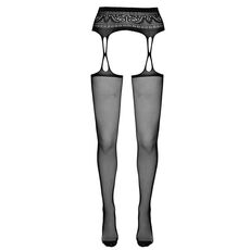 Ciorapi Pojartier Suspender Tights Cottelli Collection - Negru