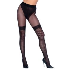 Dres Decupat Pantyhose Ouvert Cottelli Collection - Negru - detaliu design