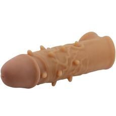 Prelungitor de Penis Profesional, cu Tepi silicon si inel testicole - vedere laterala