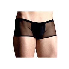Chiloti Barbati Boxeri Plasa Transparent Softline - Negru - detaliu design