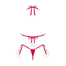 Set Costum Craciunita Obsessive "Bobble Girl" - Rosu##