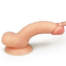 Dildo Realistic Lovetoy "Ultra Soft Seth" 18 cm - Natural - dimensiuni complete