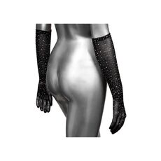 Manusi din Plasa cu strasuri Calexotics - Negru