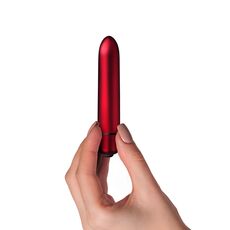 Mini Vibrator Rocks-Off &raquo;Scarlet Velvet&laquo; 16,2 cm - Rosu - dimensiuni complete