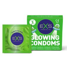 Prezervativ Fluorescent EXS "Glow in the Dark" 1 Bucata##