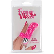 Vibrator Degetar Reincarcabil ToyJoy »Tickle Pleaser« 9 cm - Roz