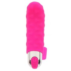 Vibrator Degetar Reincarcabil ToyJoy »Tickle Pleaser« 9 cm - Roz