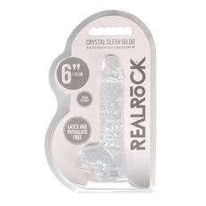 Dildo Transparent Realrock "Cristal Clear Dildo" 17 cm - detaliu design