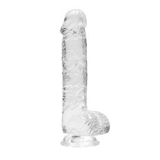 Dildo Transparent Realrock "Cristal Clear Dildo" 17 cm - vedere frontala