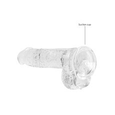 Dildo Transparent Realrock "Cristal Clear Dildo" 17 cm - vedere laterala