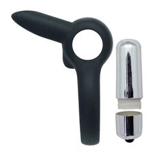 Inel cu Vibratii Toyz4Lovers "Rabbit" Negru - dimensiuni complete