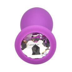Plug Anal Loving Joy »Ewelled Silicone Butt Plug« 7,4 cm - Violet