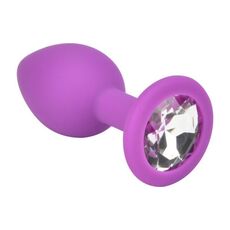 Plug Anal Loving Joy »Ewelled Silicone Butt Plug« 7,4 cm - Violet