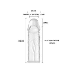Prelungitor Penis Lybaile &raquo;Penis Sleeve&laquo; 14 cm - detaliu finisaj