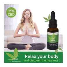 Cibidil Relaxing CBD Oil, concentratie 15%, 30ml, 4500 mg Cannabidiol