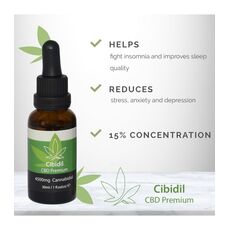 Cibidil Relaxing CBD Oil, concentratie 15%, 30ml, 4500 mg Cannabidiol