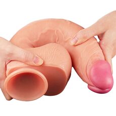 Dildo Lovetoy "Cock King Size XXL" 31 cm - Natural - detaliu finisaj