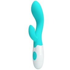 Vibrator Dubla Stimulare Pretty Love »Brighty G-Spot Aqua Green« 19,5 cm - Verde