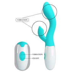 Vibrator Dubla Stimulare Pretty Love »Brighty G-Spot Aqua Green« 19,5 cm - Verde