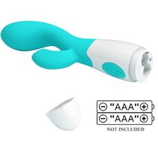 Vibrator Dubla Stimulare Pretty Love »Brighty G-Spot Aqua Green« 19,5 cm - Verde