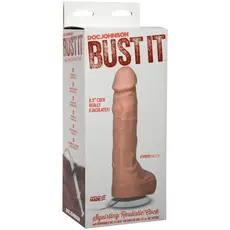 Dildo cu Ejaculare Doc Johnson "Bustit" 23,36 cm - Natural##