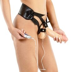 Vibrator Strap-On You2Toys &raquo;Gigolina&laquo; 22 cm - Natural