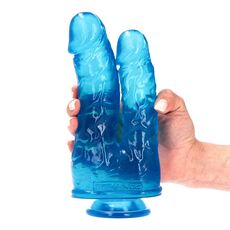 Dildo Dublu Toyz4Lovers "Romolo and Remo" 21 cm - Albastru