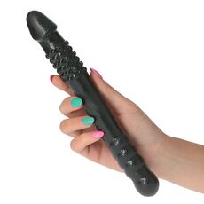 Dildo Dublu Toyz4Lovers 25,4 cm - Negru