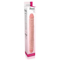 Dildo Dublu Toyz4Lovers "Natural Twin" 34 cm - Natural