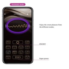 Vibrator Muzical APP, Hector, Pretty Love, 12 Vibratii, 5 Eletrosocuri - dimensiuni complete