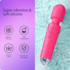 Vibrator Stimulator HAOOY »Senzual« 20 cm - Roz