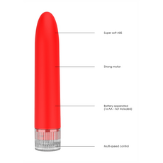 Vibrator Luminous »Eleni« 14 cm - Rosu