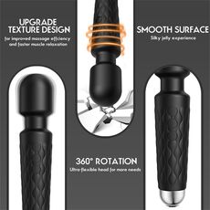 Vibrator Stimulator HAOOY »Senzual« 20 cm - Negru