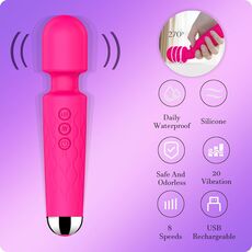 Vibrator Stimulator HAOOY »Senzual« 20 cm - Roz