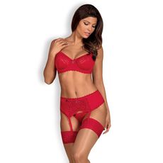 Set 3 Lenjerie Intima Jolierose Obsessive - Rosu