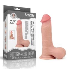 Dildo Realistic Lovetoy "Sliding Skin Dong 7,8" 20cm - Natural