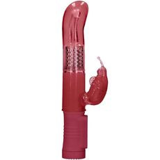 Vibrator Shots Toys »Butterfly« 22,8 cm - Rosu
